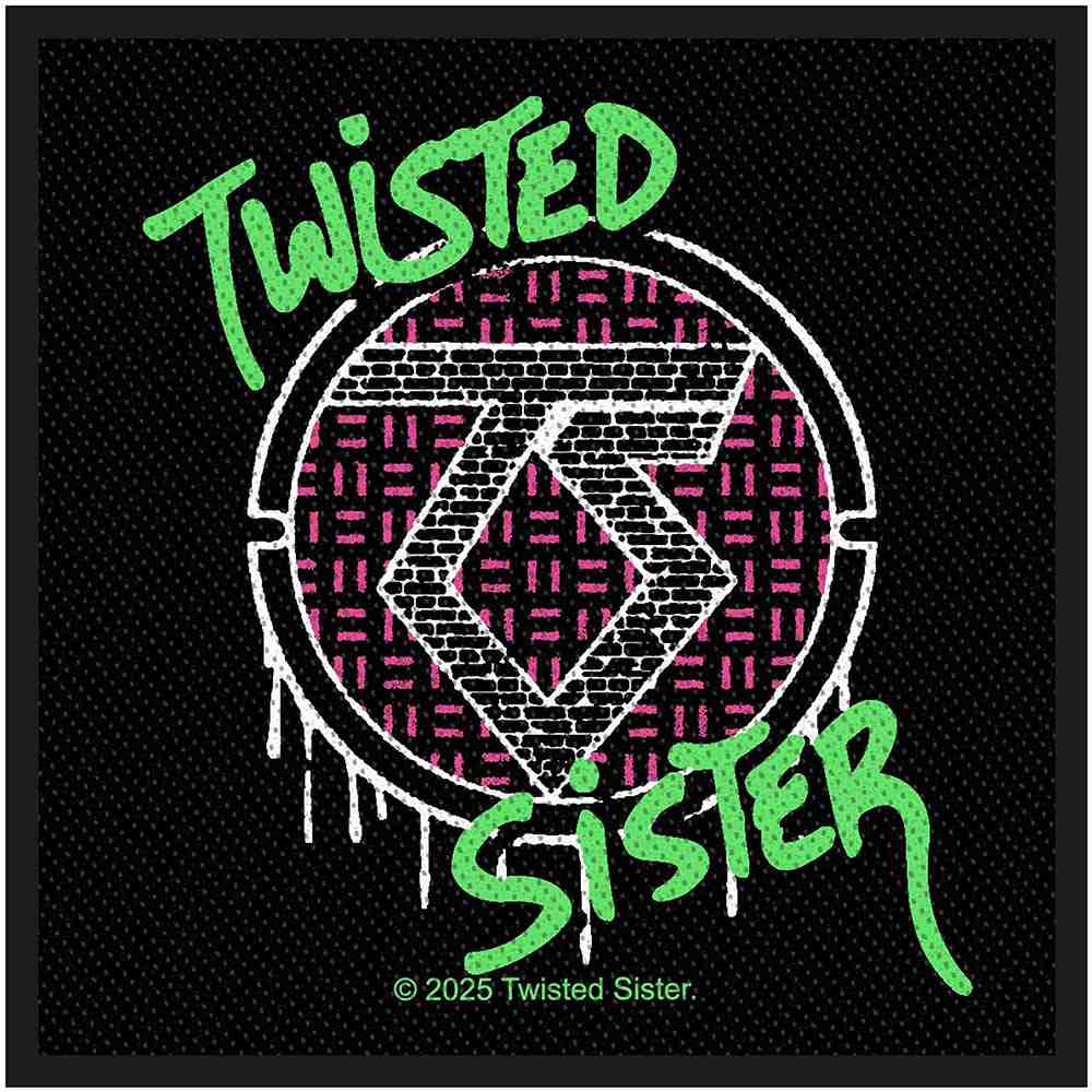Twisted Sister - Spray Logo Patch - Zwart